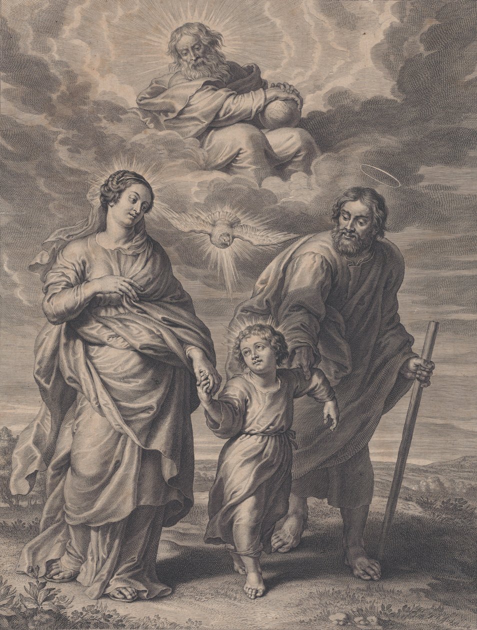 Återkomsten från Egypten, 1595-1659. av Boetius Adams Bolswert
