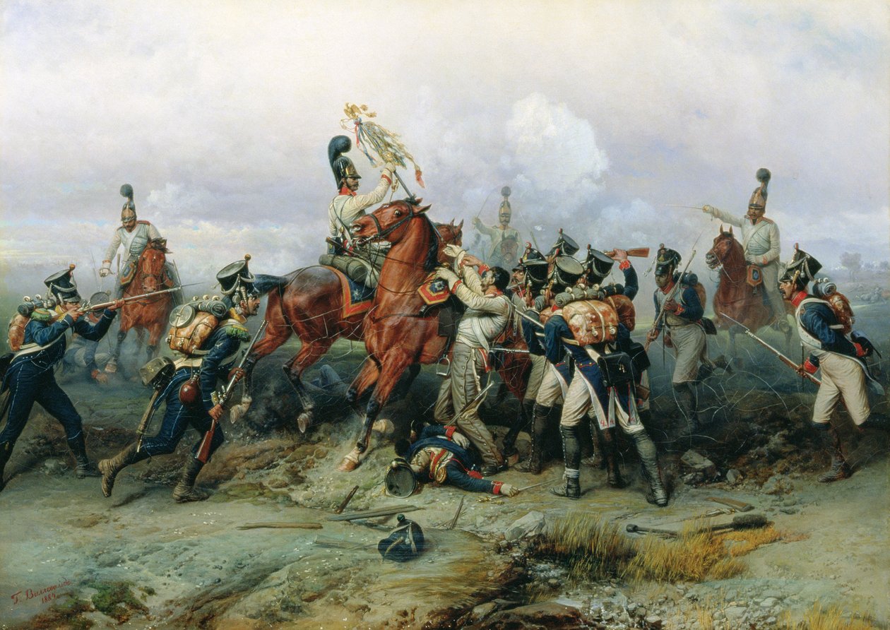 Unyonyaji wa Kikosi kilichowekwa kwenye Vita vya Austerlitz, 1884 swed av Bogdan Willewalde