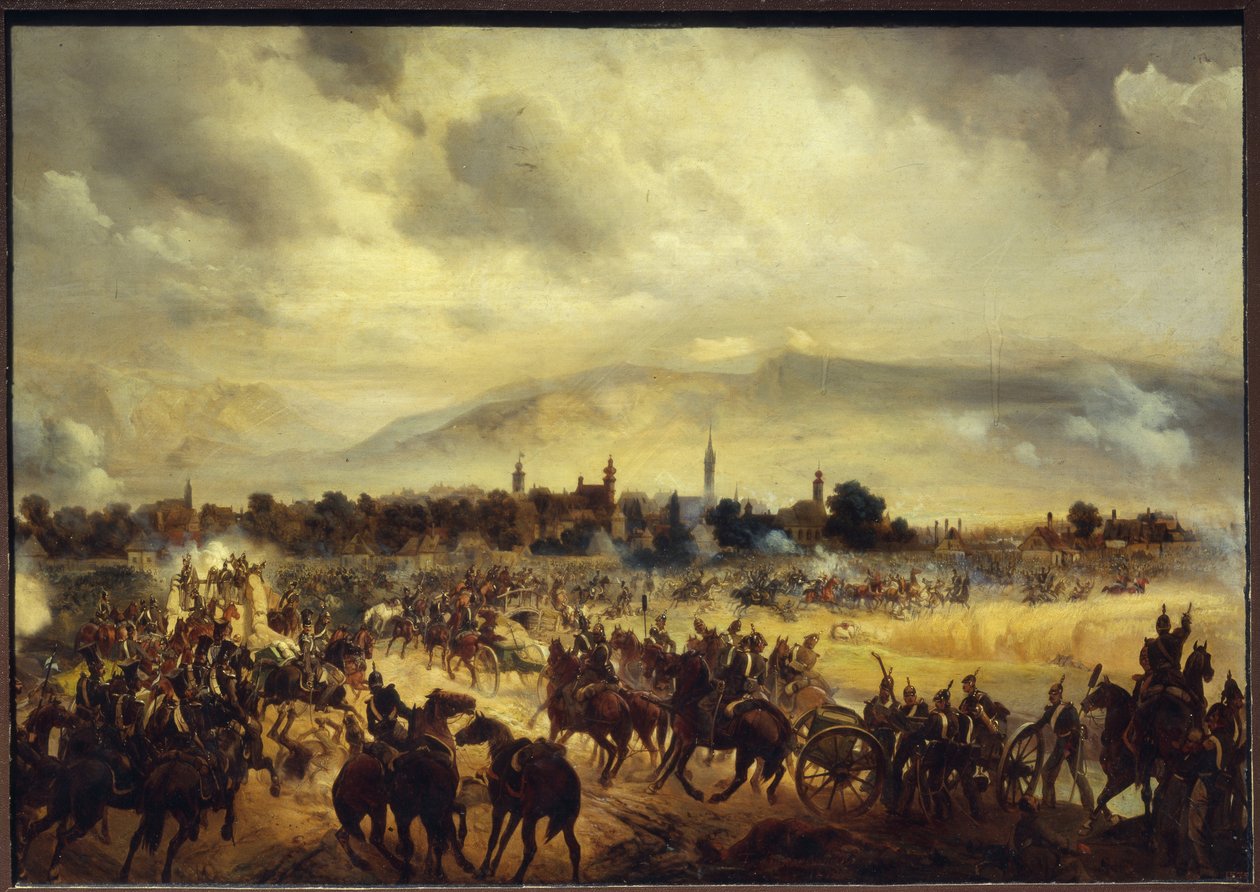 En scen från frihetskriget i Ungern 1849. (A Scene of The War of Independence in Hungary 1849). Målning av Gottfried (Bogdan Pavlovich) Willewalde (1818-1903), olja på trä av Bogdan Willewalde