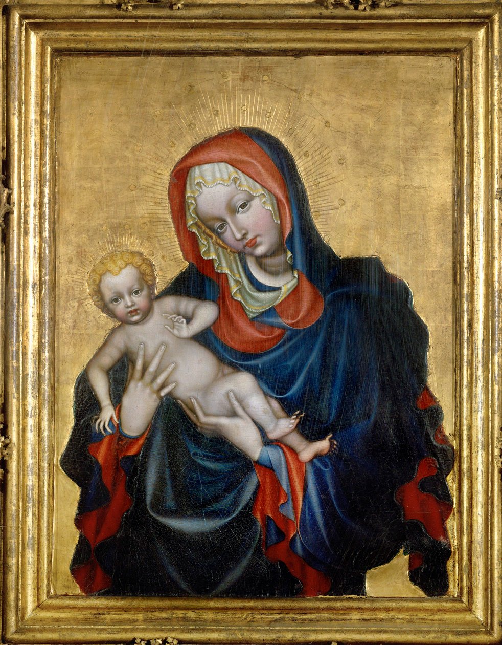 Madonna med barn (tempera på trä) av Bohemian School