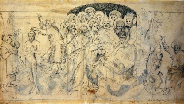 Scener från Kristi och Jungfruns liv, ca 1400 (penna och bläck på pergament) av Bohemian School