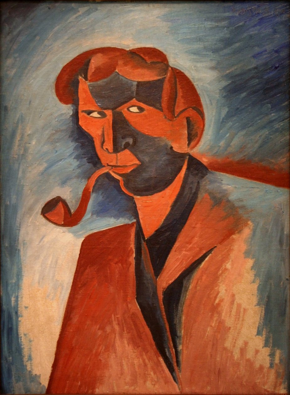Smoker Self-portrait av Bohumil Kubišta