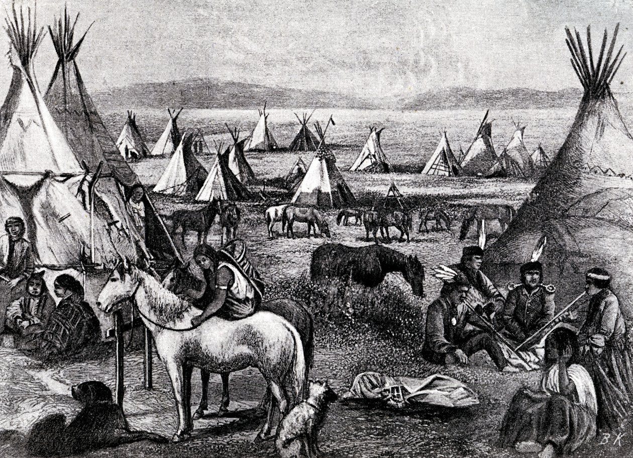 Navajo indiskt läger av Bohuslav Kroupa