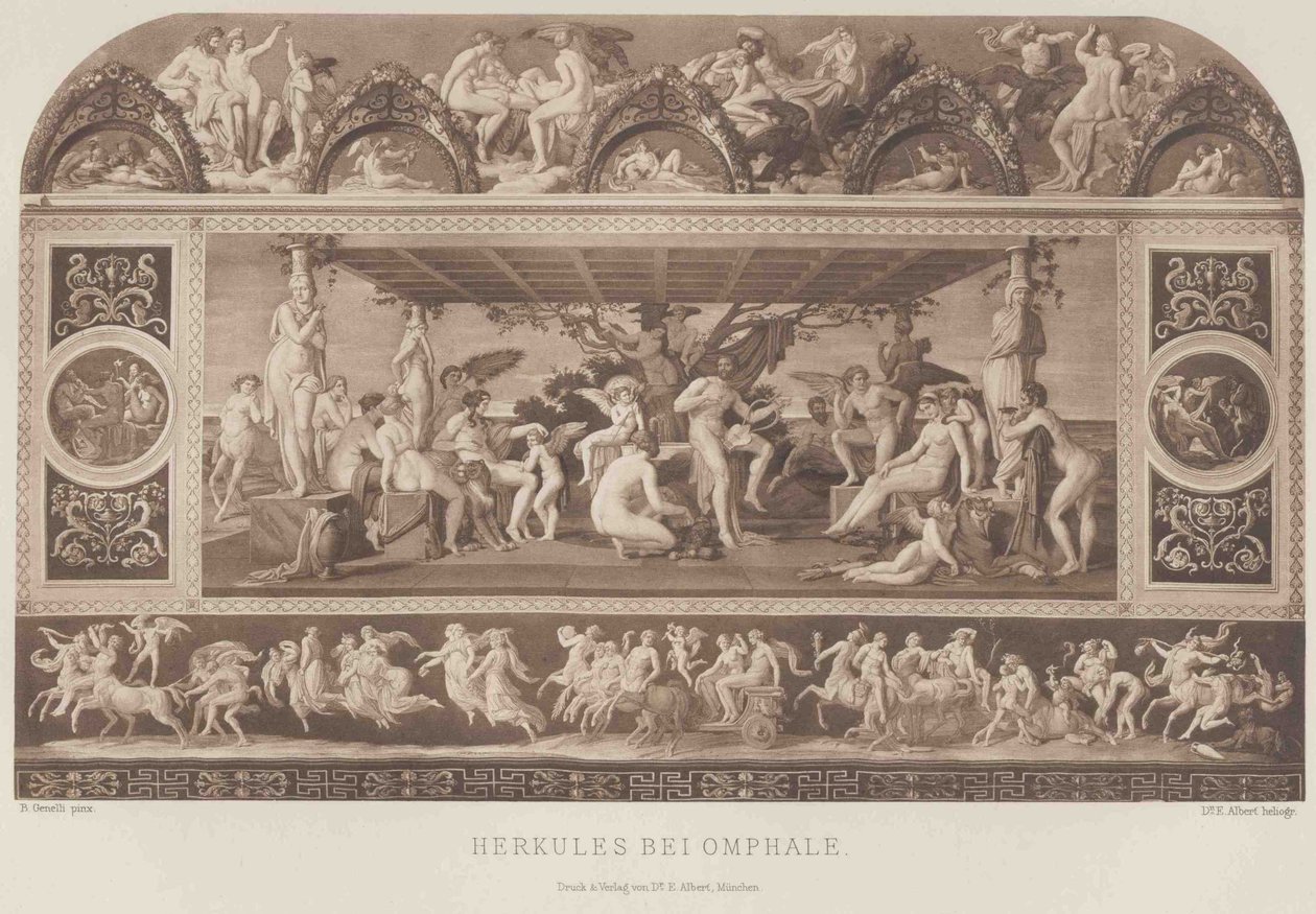 Tyska: Hercules vid Omphale av Bonaventura Genelli