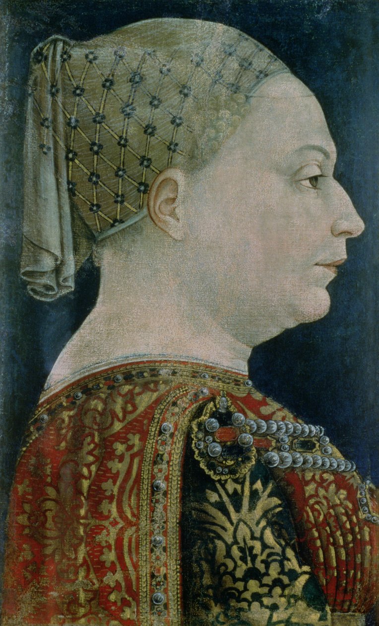 Porträtt av Maria Sforza av Bonifacio Bembo
