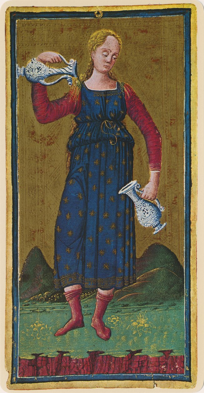 Temperance, faksimil av ett tarotkort från 