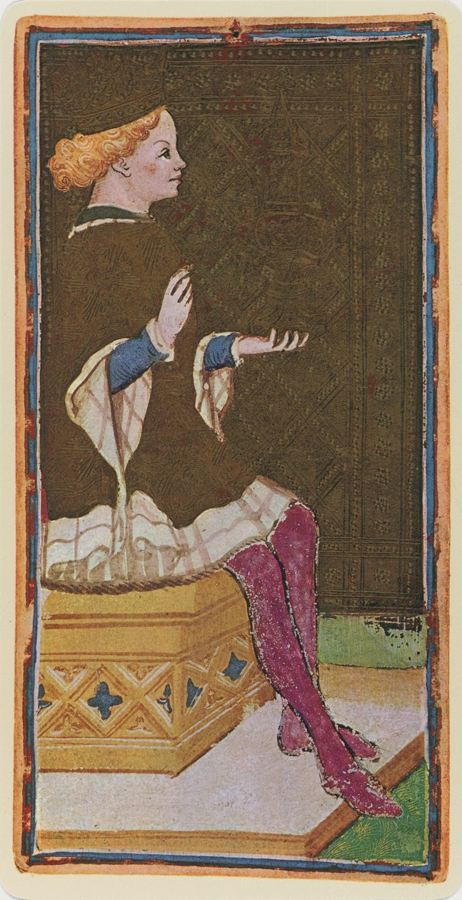 The King of Cups, faksimil av ett tarotkort från 