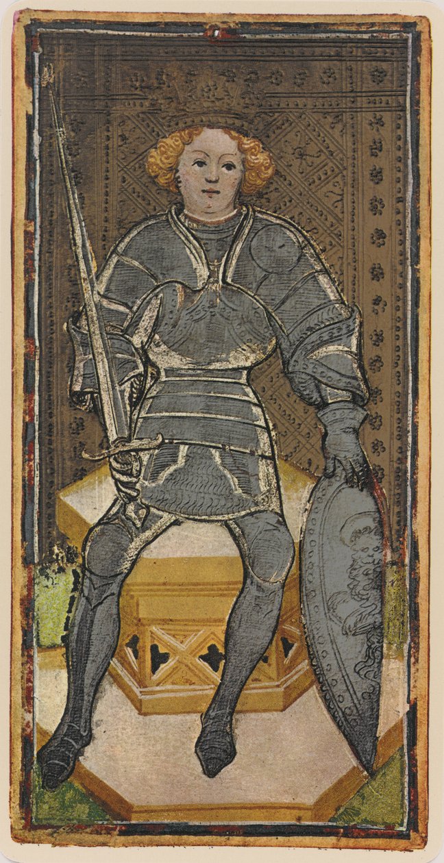 The King of Swords, faksimil av ett tarotkort från 