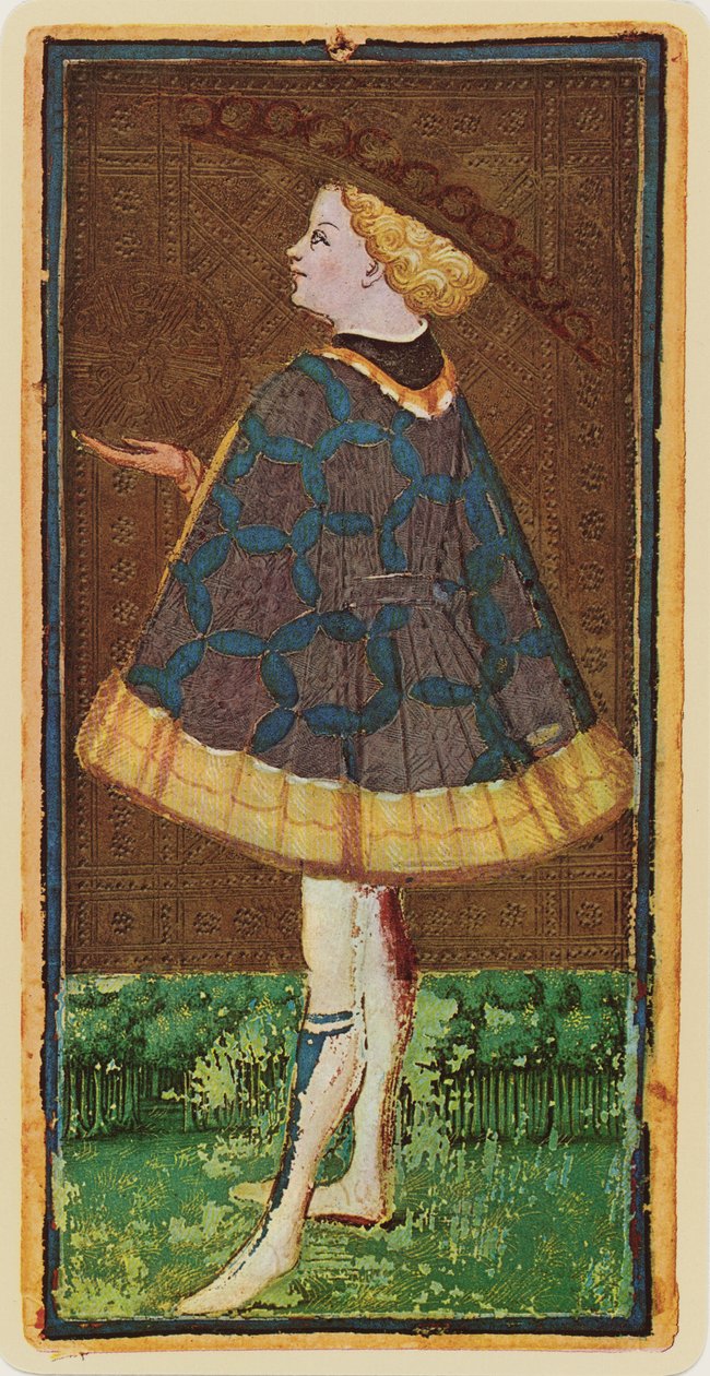 Myntskepp, faksimil av ett tarotkort från 