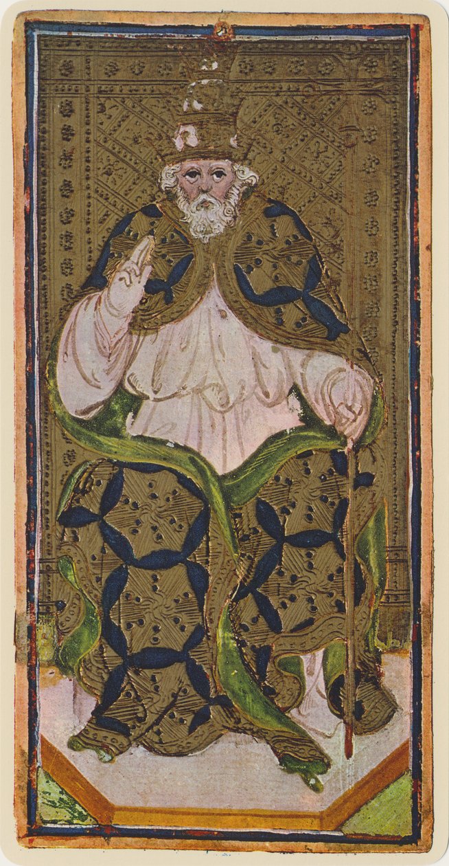 Påven, faksimil av ett tarotkort från 