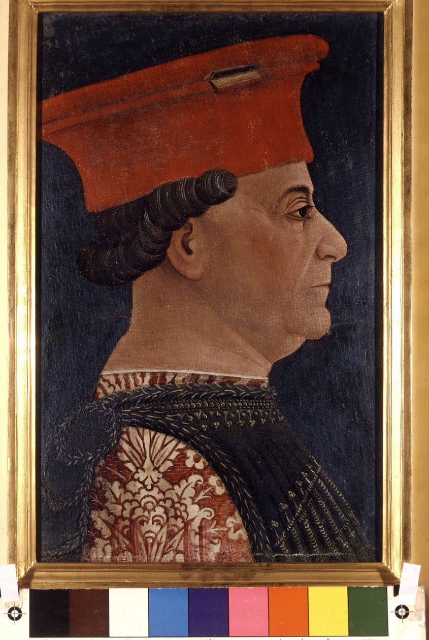 Porträtt av Francesco Sforza (1401 - 1466) av Bonifacio Bembo omkring 1470. Konstgalleriet Brera, Milano. av Bonifacio Bembo