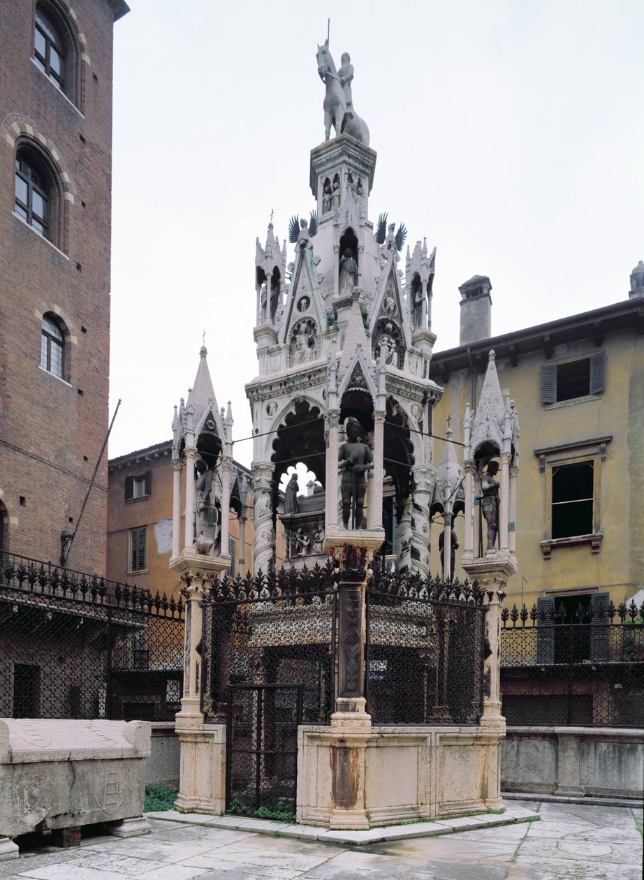 Cansignorio Della Scalas begravningsmonument (1340-75) av Bonino da Campione