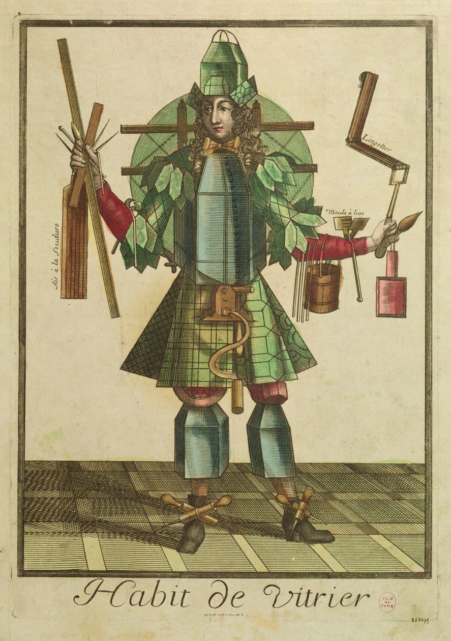 Glasmästarkostymen av Bonnart 1650 1750 Bonnart 1650 1750