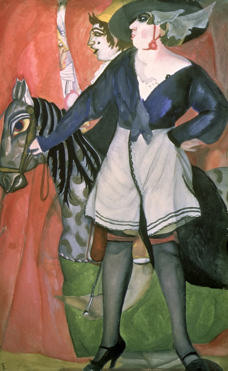 Cirkusscen, 1917 av Boris Dmitrievich Grigoriev