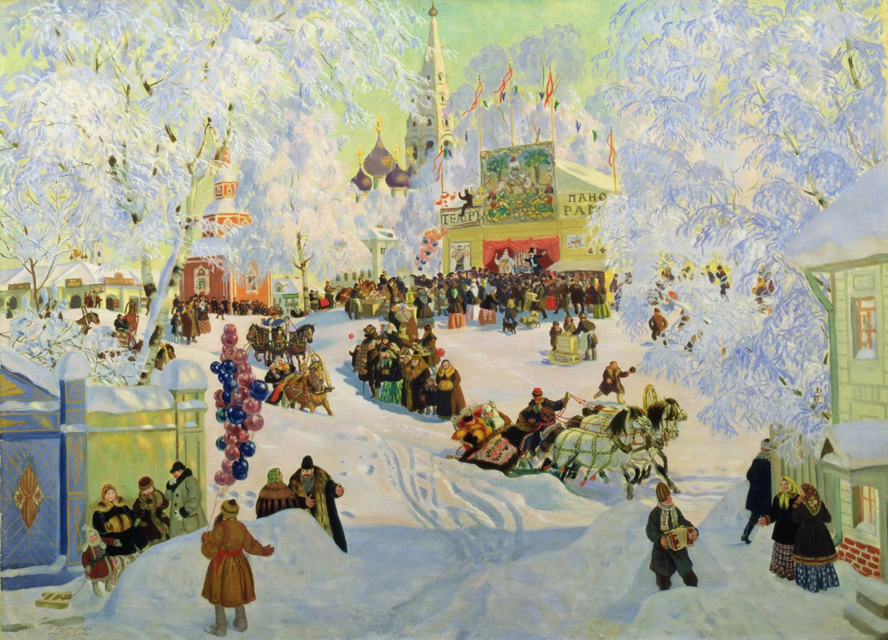 Shrove-Tide, 1919 av Boris Mikhailovich Kustodiev