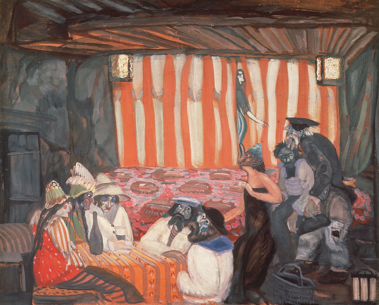 Cabaret II, 1918 av Boris Dmitrievich Grigoriev