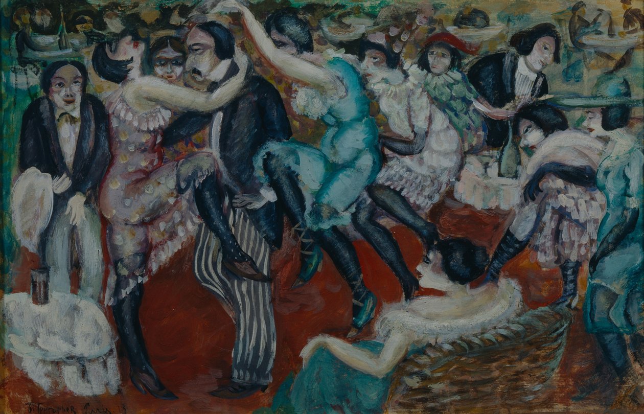 Sångkafé, 1913 av Boris Dmitrievich Grigoriev