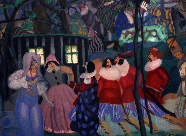 Conquerors, 1913 (akvarell på papper) av Boris Dmitrievich Grigoriev