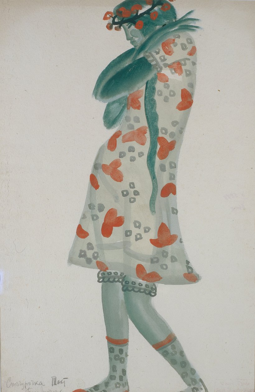 Kostymdesign för operan Snow Maiden av N. Rimsky-Korsakov, 1919 av Boris Dmitrievich Grigoriev