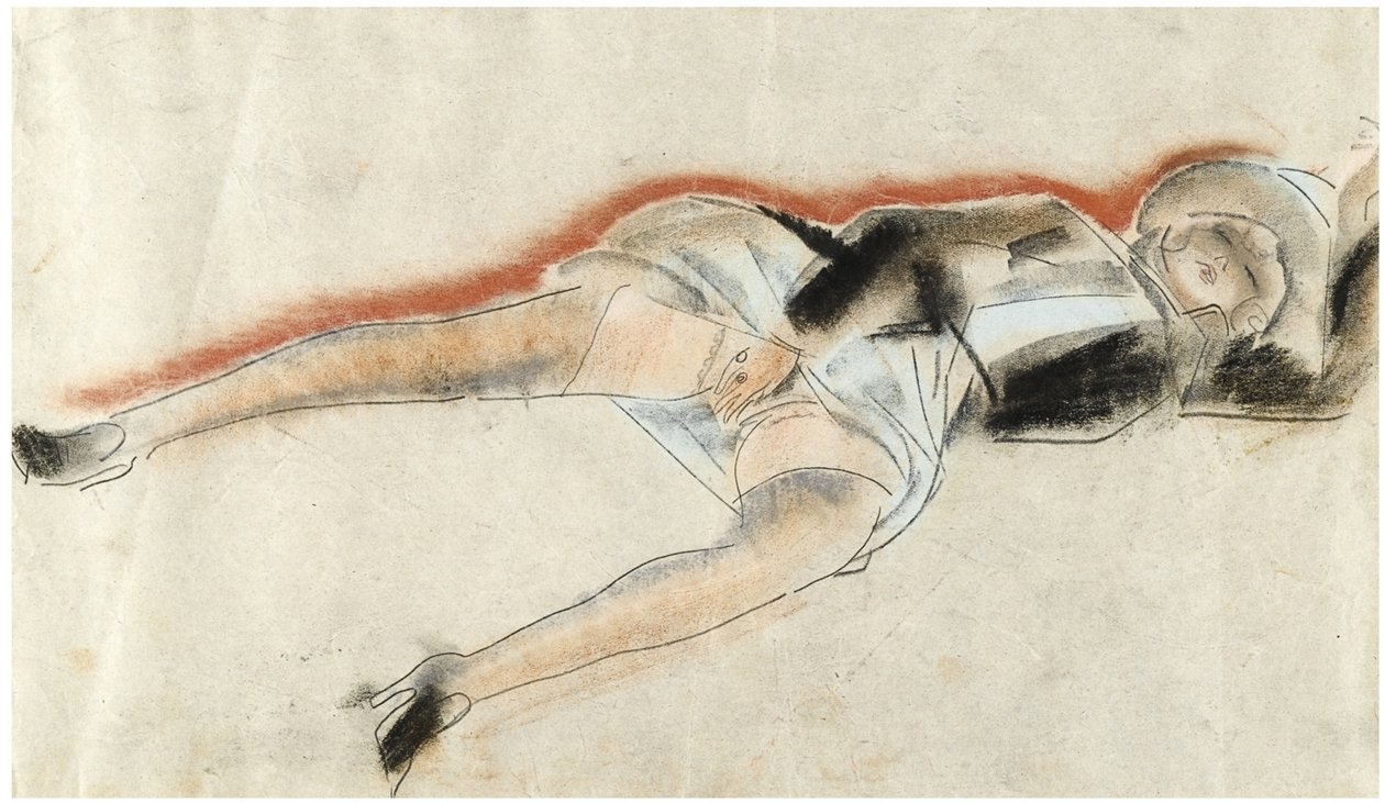 Erotisk teckning av Boris Dmitrievich Grigoriev