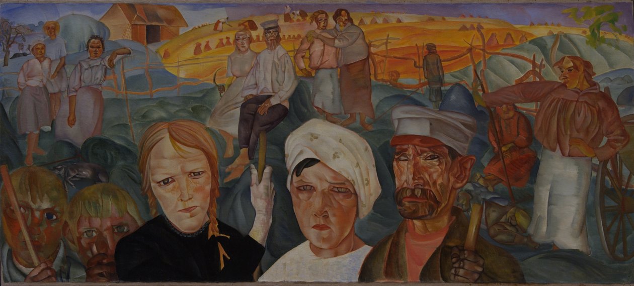 Peasant Land Från serien Faces of Russia, 1917 av Boris Dmitrievich Grigoriev
