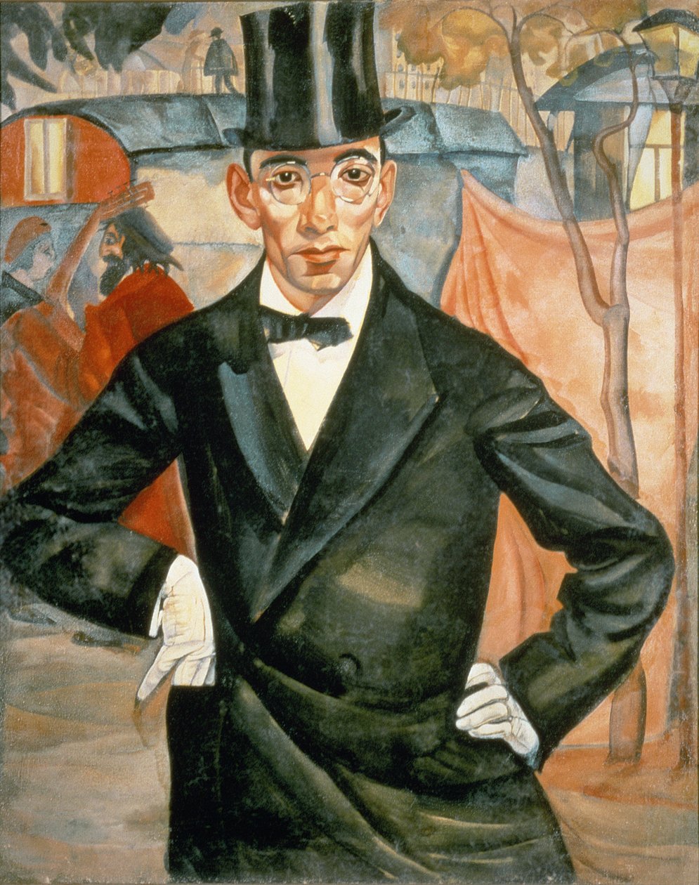 Porträtt av Sherling, från porträttcykeln kallad "Rysslands ansikte", 1900 av Boris Dmitrievich Grigoriev