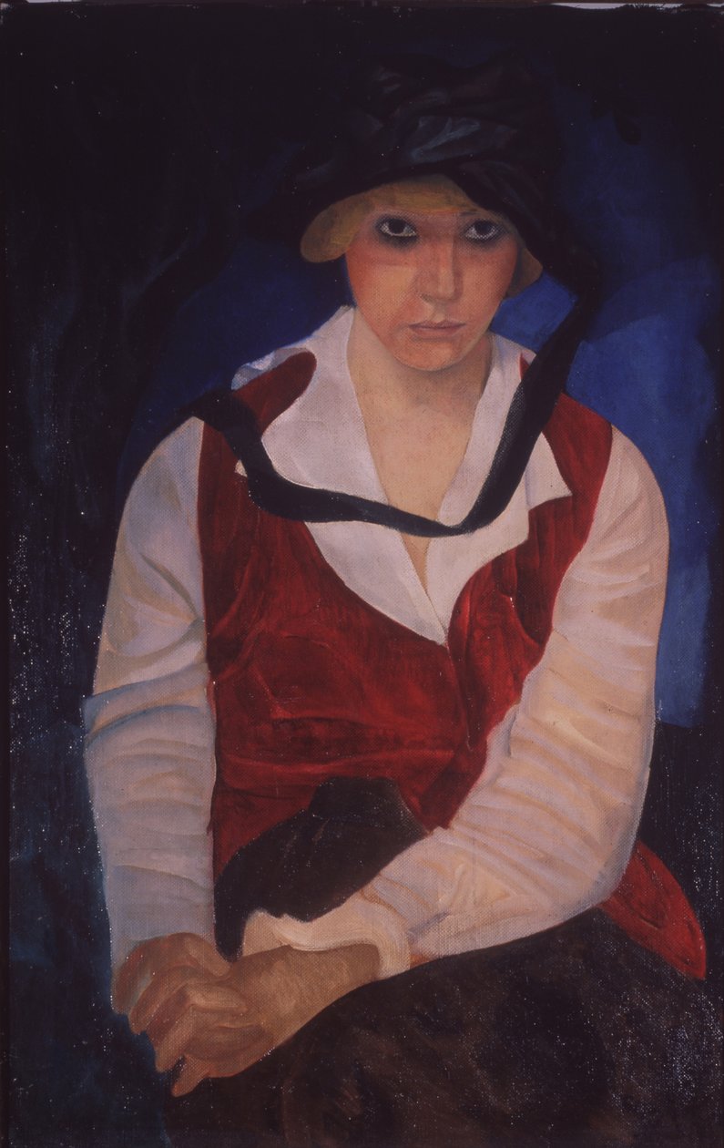 Porträtt av konstnärens hustru, 1917 av Boris Dmitrievich Grigoriev
