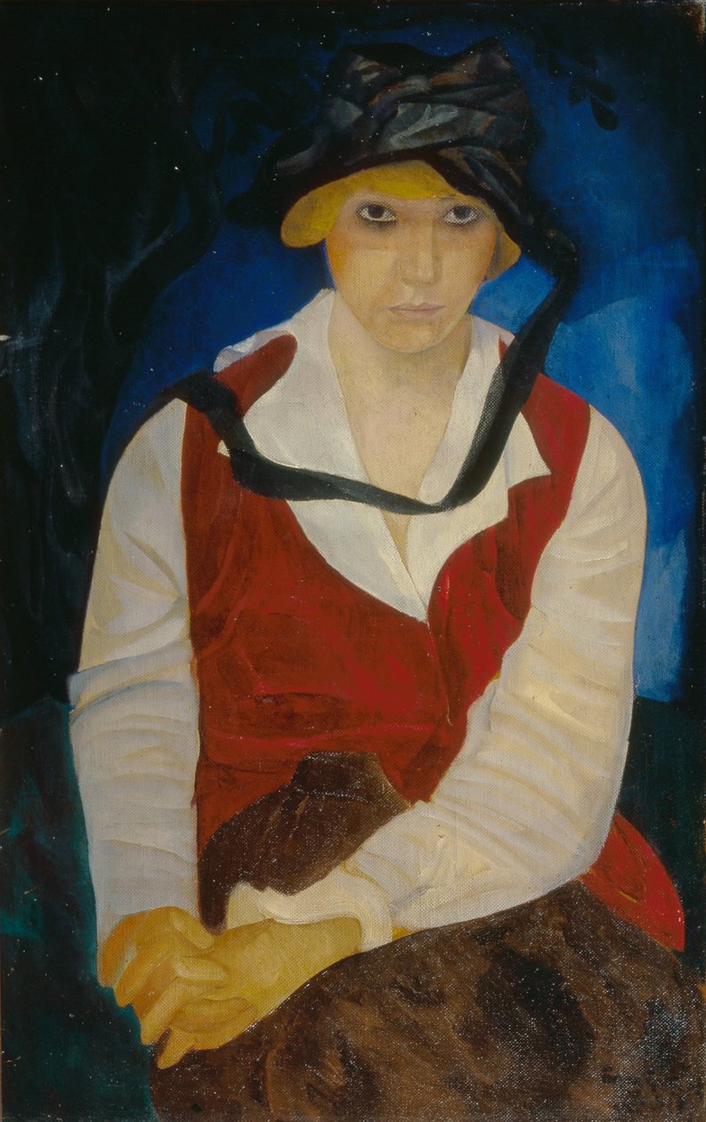 Porträtt av konstnärens hustru, 1917 av Boris Dmitrievich Grigoriev