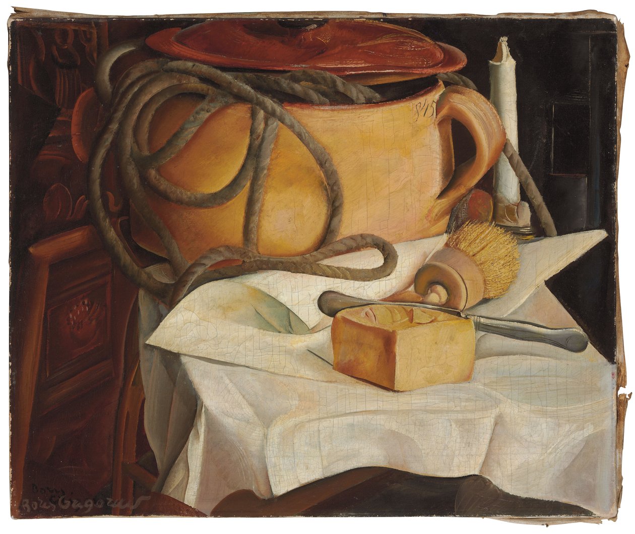 Stilleben med ljus av Boris Dmitrievich Grigoriev