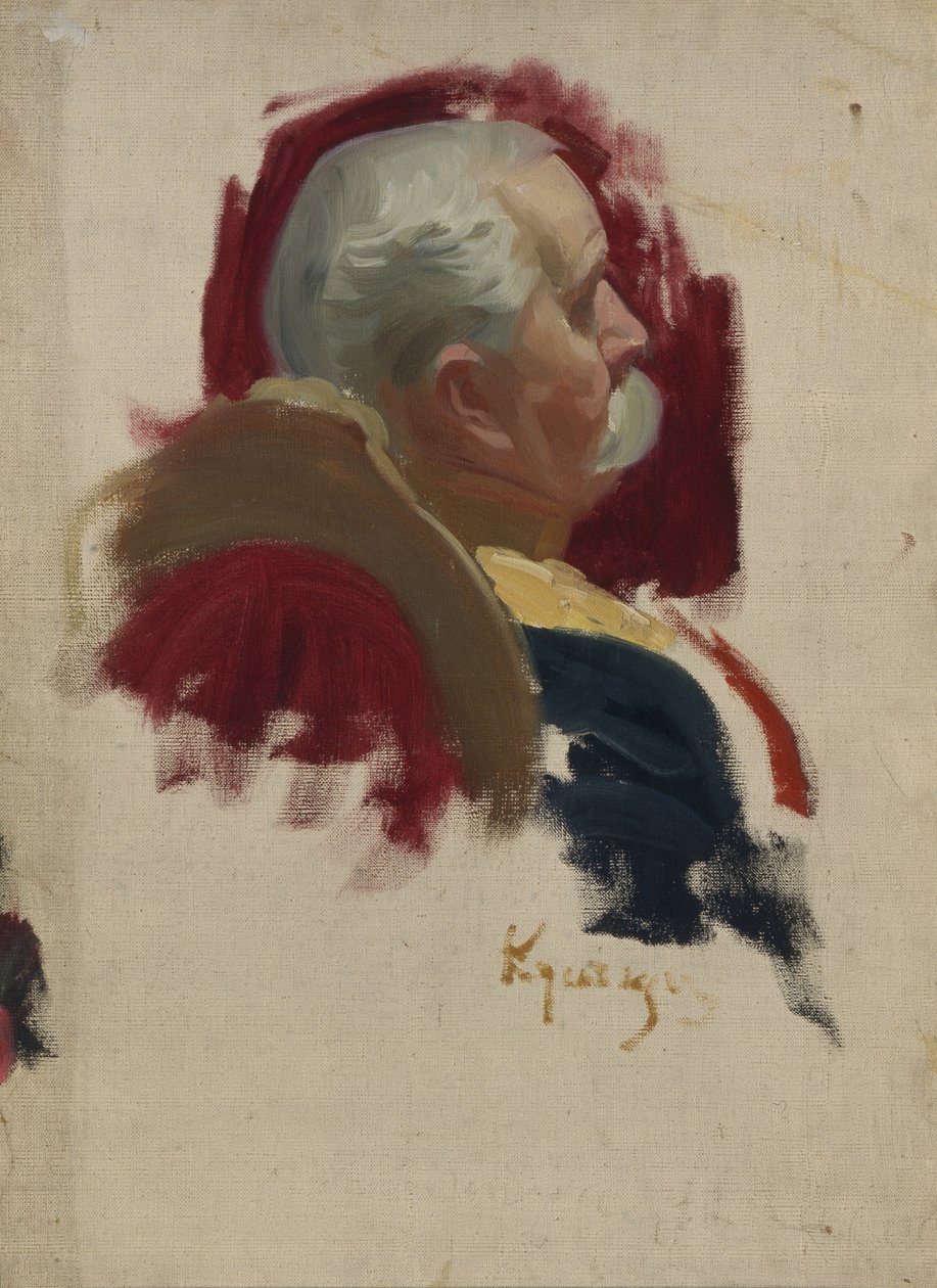 Porträtt av Petr Alexandrovich Saburov 1835-1918, 1902-1903 av Boris Mikhailovich Kustodiev