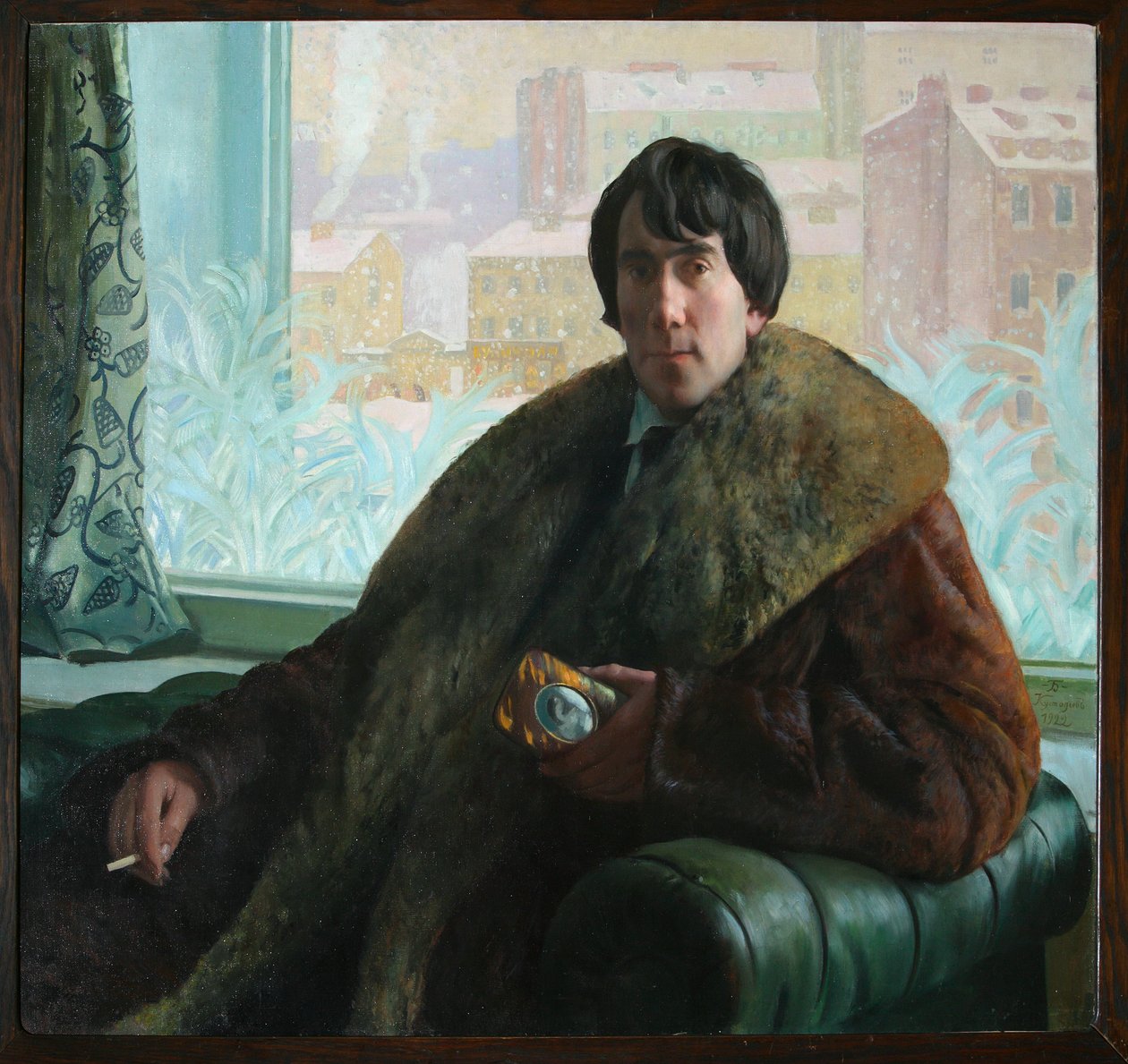 Porträtt av skulptören och arkitekten Isidor Zolotarevsky 1885-1961, 1922 av Boris Mikhailovich Kustodiev