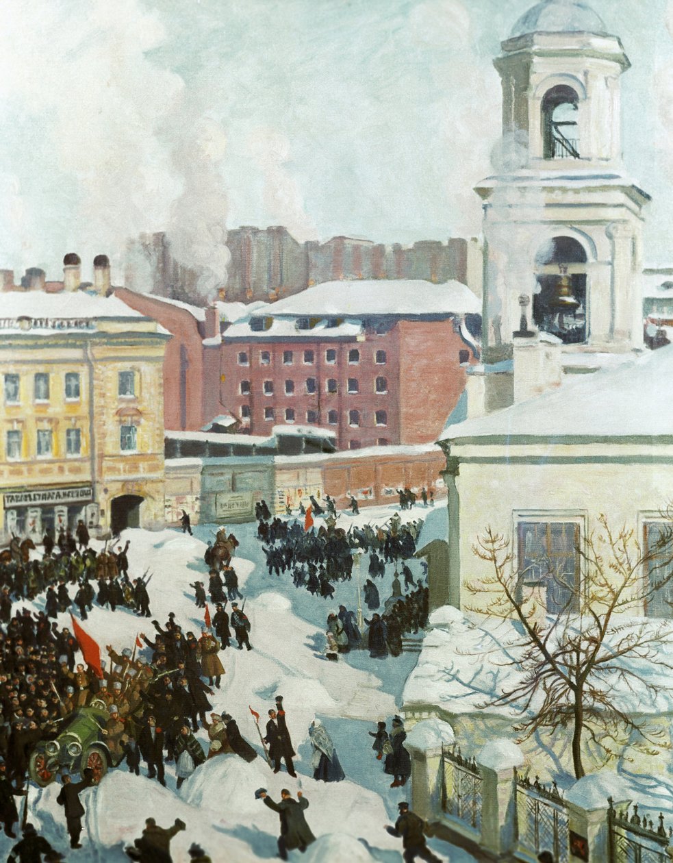 Den 27 februari 1917, 1917 av Boris Mikhailovich Kustodiev