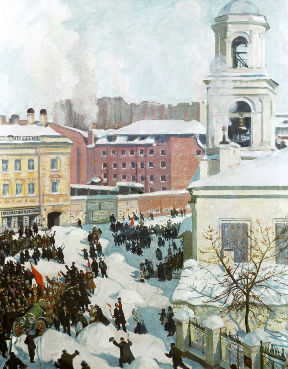 27 februari 1917, 1917. av Boris Mikhailovich Kustodiev