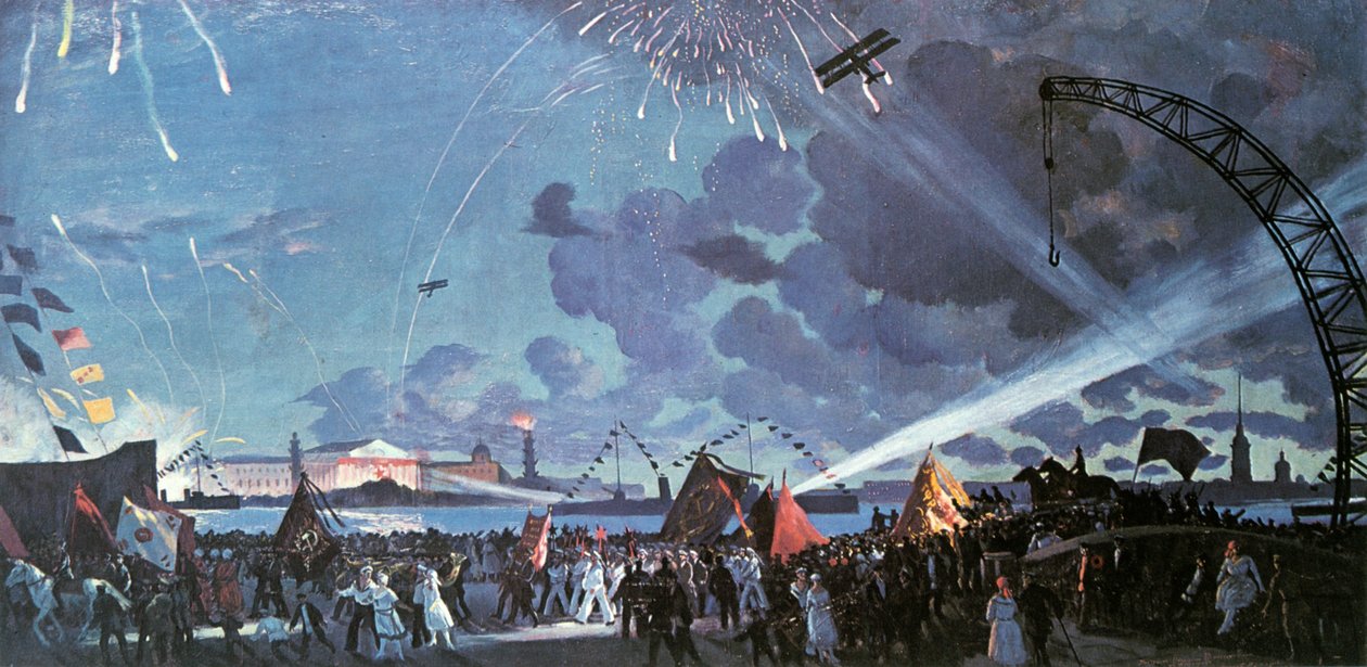 "Nattfirande på Neva", 1923. av Boris Mikhailovich Kustodiev