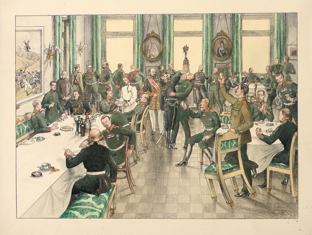 Den traditionella frukosten hölls för att fira slaget vid Telish där Egerski Guards regemente deltog den 12 oktober 1877 av Boris V. de Heroys