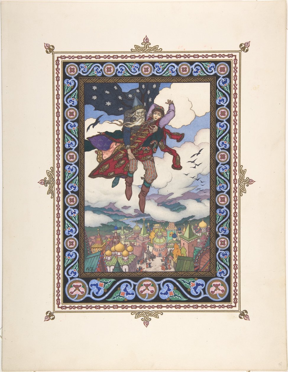 Illustration till sagan Marya Morevna, ca. 1925 av Boris Vasilievich Zvorykin