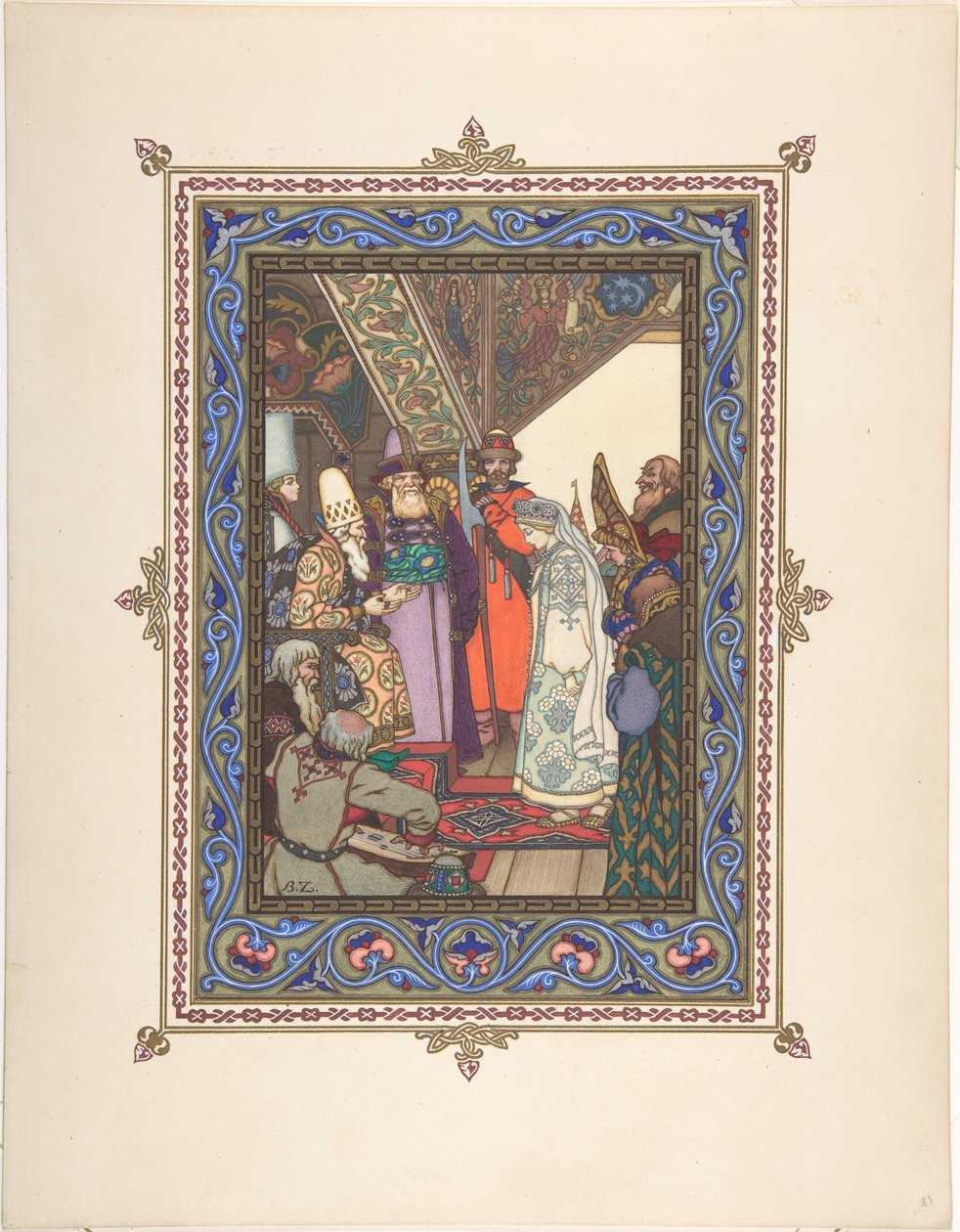 Illustration till sagan Snegurochka, ca. 1925 av Boris Vasilievich Zvorykin