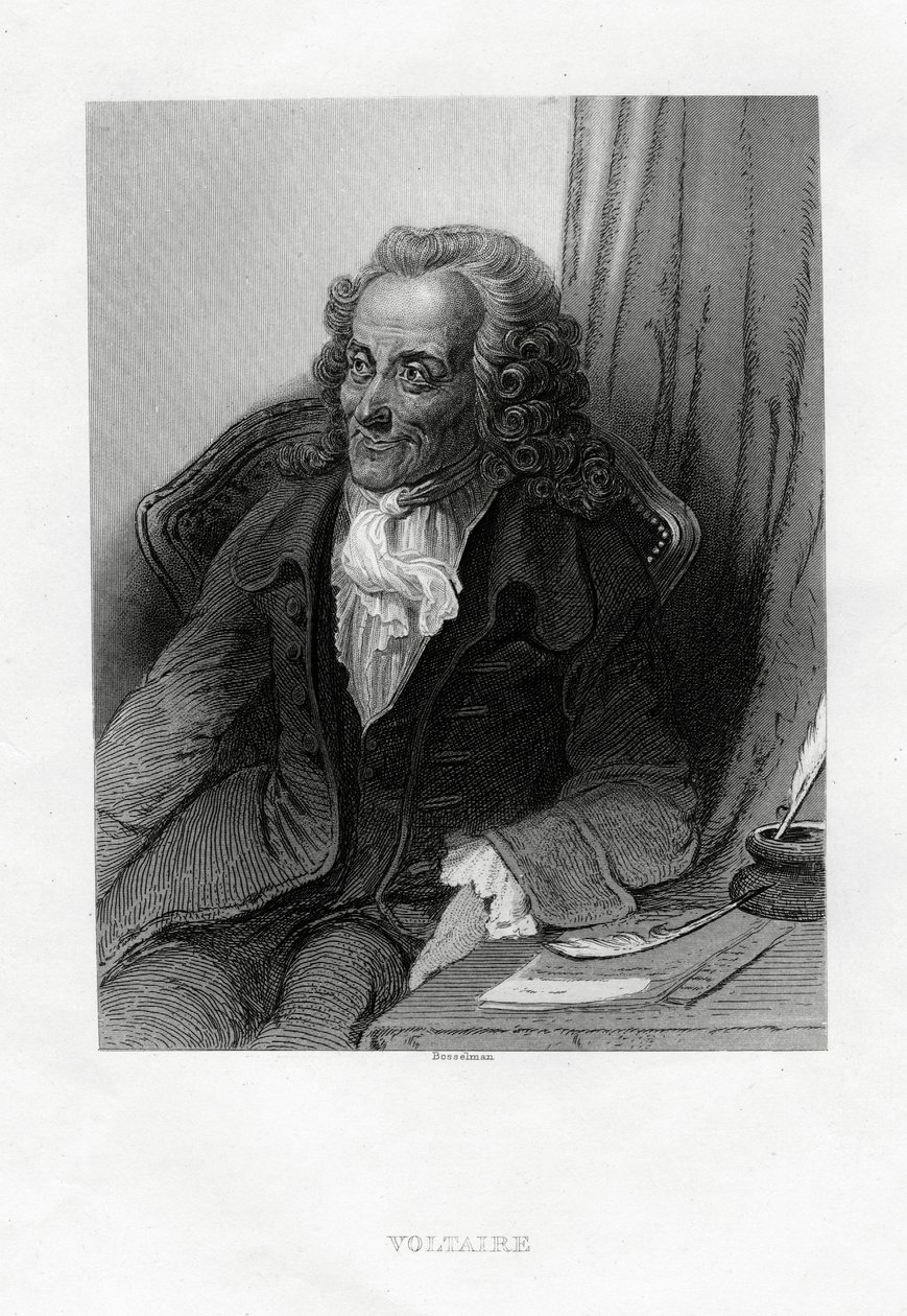 Voltaire, fransk upplysningsskribent, essäist, deist och filosof, 1884 av Bosselman