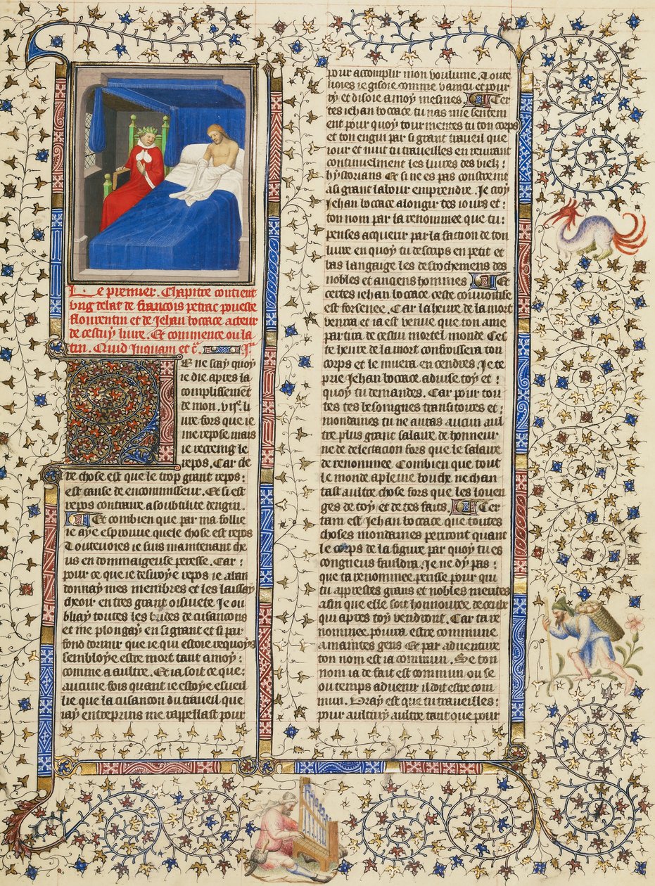  	Boccaccios vision av Petrarca med lauriskransen av Boucicaut Master