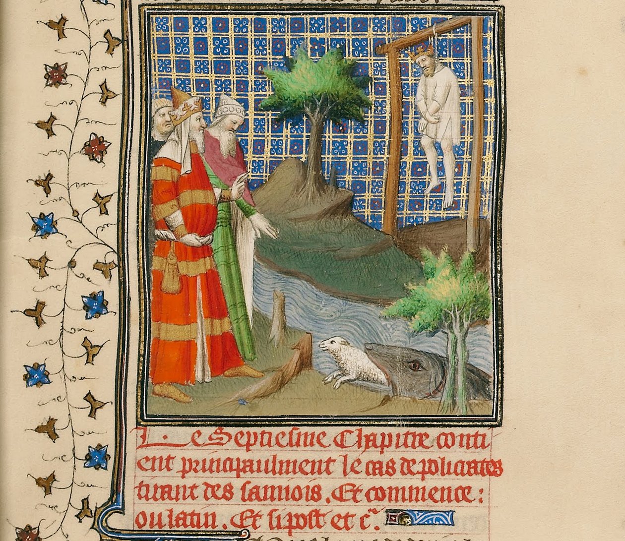 Polykrates hängd, ca 1413-1415 av Boucicaut Master,