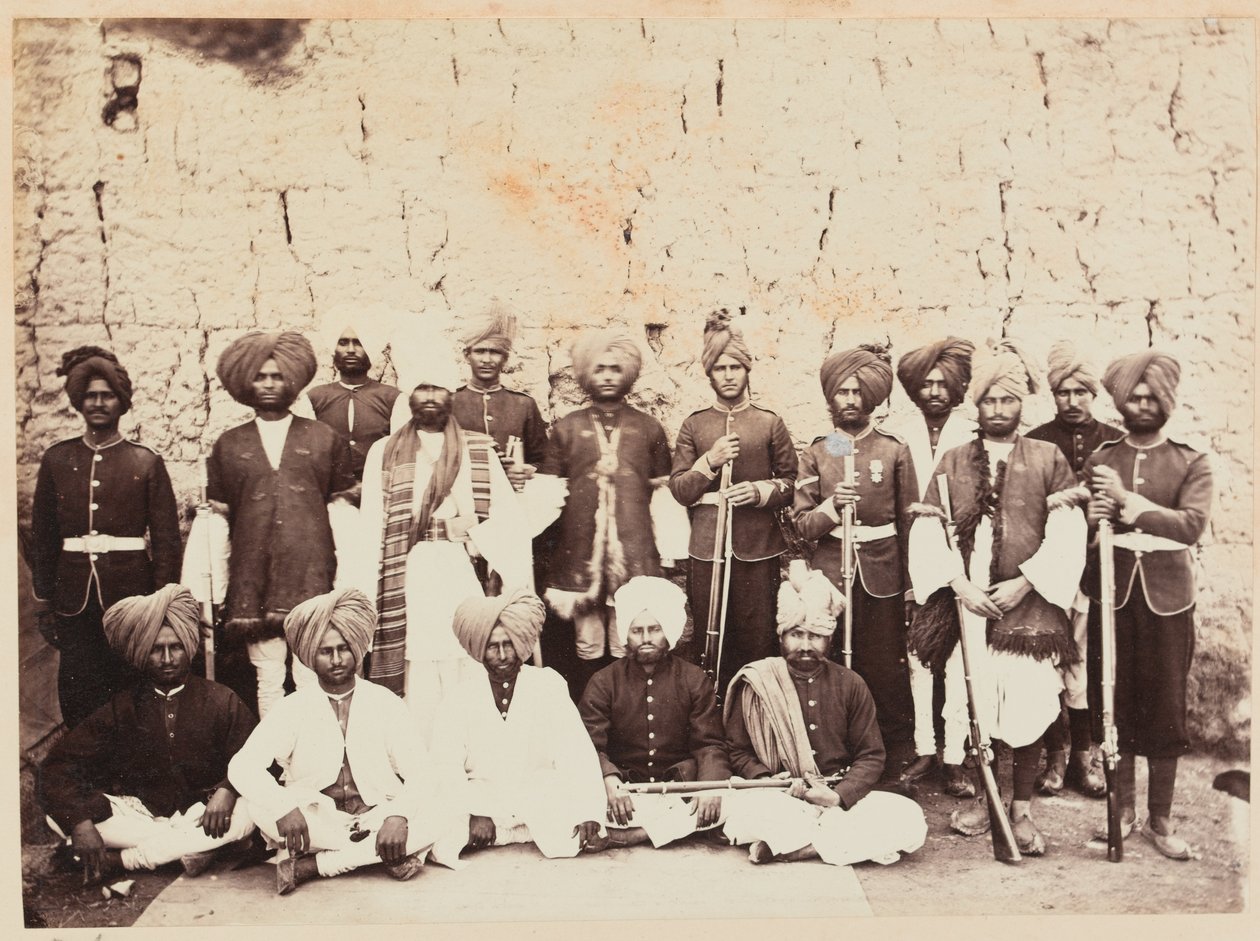 Soldater från 29:e (Punjab) regementet av bengaliska infödda infanteri i Afghanistan av Bourne and Shepherd