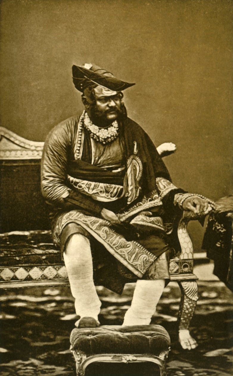 H.H. General The Maharajah Sindhia of Gwalior G.C.B., G.C.S.I., c1870, 1901. av Bourne and Shepherd