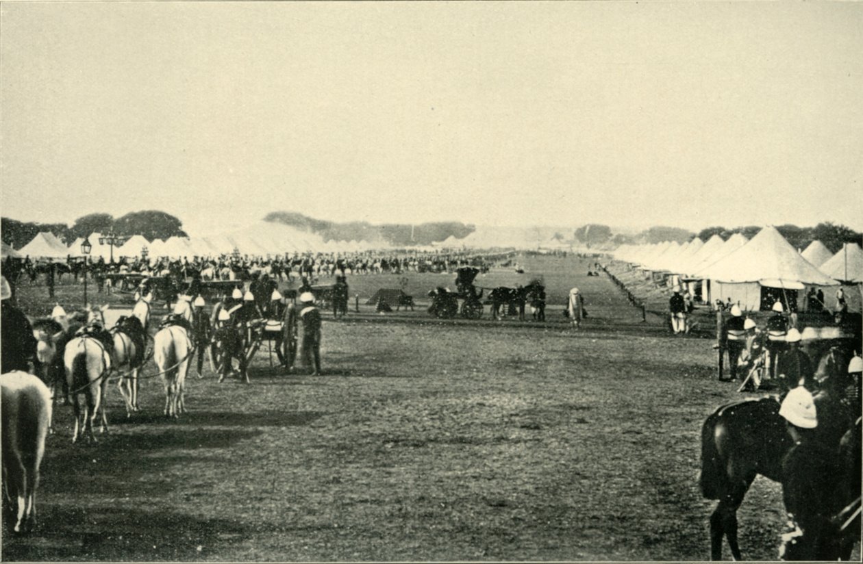 Vicekonungarnas läger vid Imperial Assemblage, januari 1877, 1901. av Bourne and Shepherd
