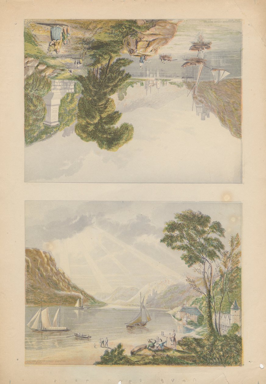 Bacharach och utsikt nära Bingen av Bradshaw and Blacklock
