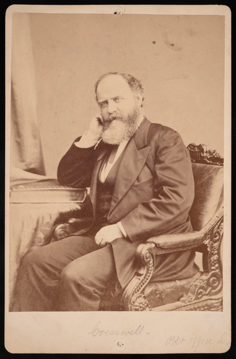 Porträtt av John Angel James Creswell 1828-1891, före 1891. av Brady