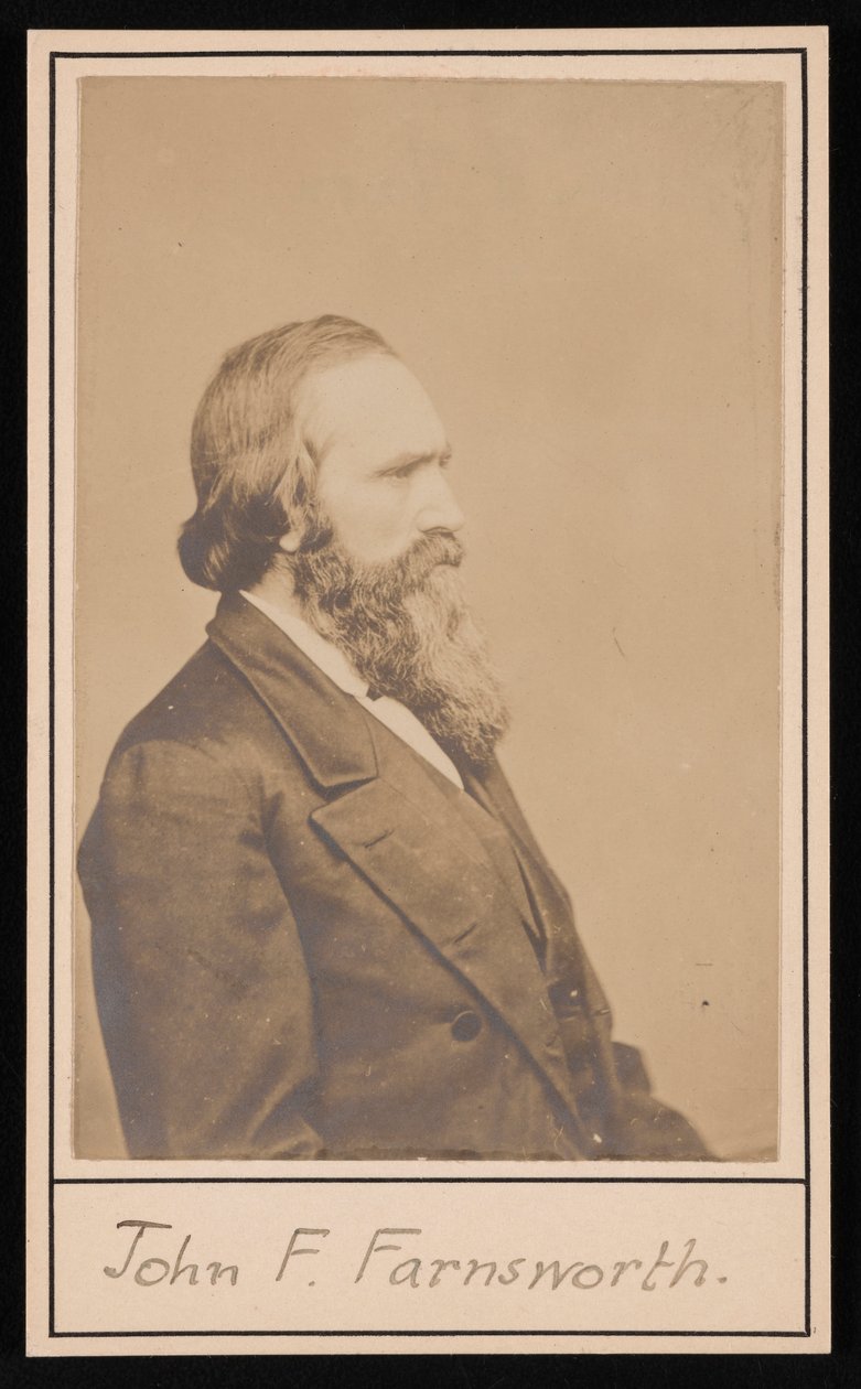 Porträtt av John Franklin Farnsworth 1820-1897, före 1897. av Brady