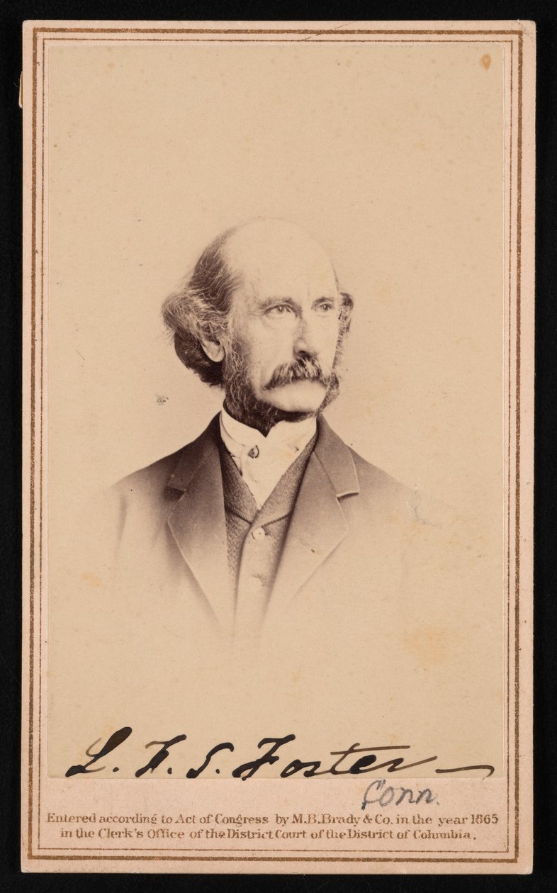 Porträtt av LaFayette Sabine Foster 1806-1880, före 1869. av Brady