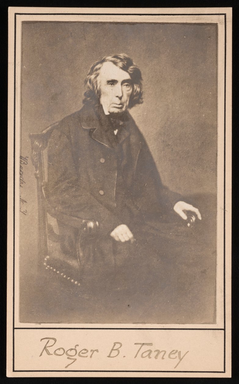 Porträtt av Roger Brooke Taney 1777-1864, före 1864. av Brady