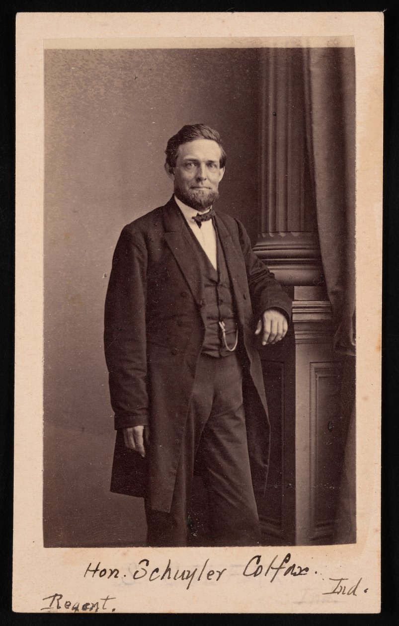 Porträtt av Schuyler Colfax 1823-1885, före 1885. av Brady