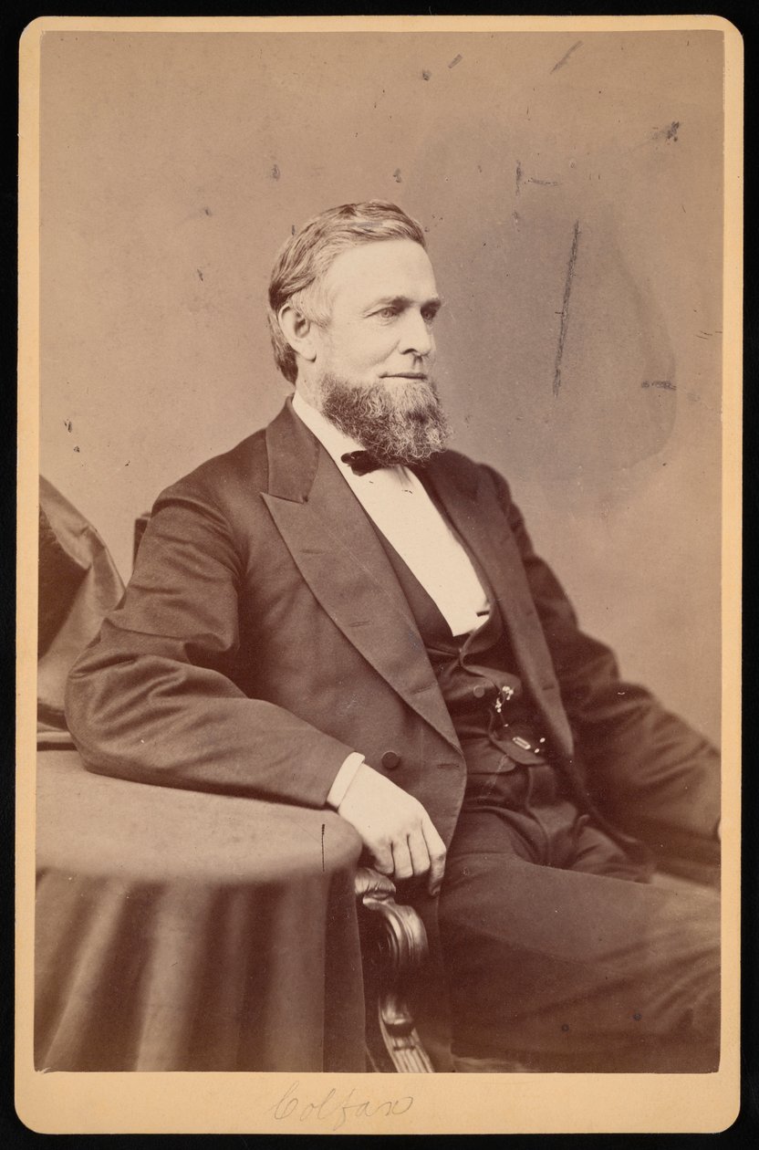 Porträtt av Schuyler Colfax 1823-1885, före 1885. av Brady